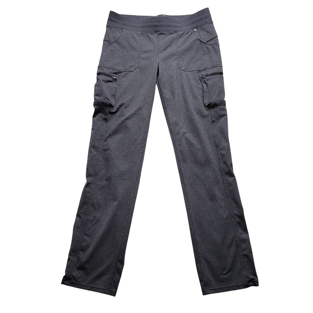 Athleta Women XL Tall Gray Cargo Utility Pants Stretch Pull On Hiking Travel